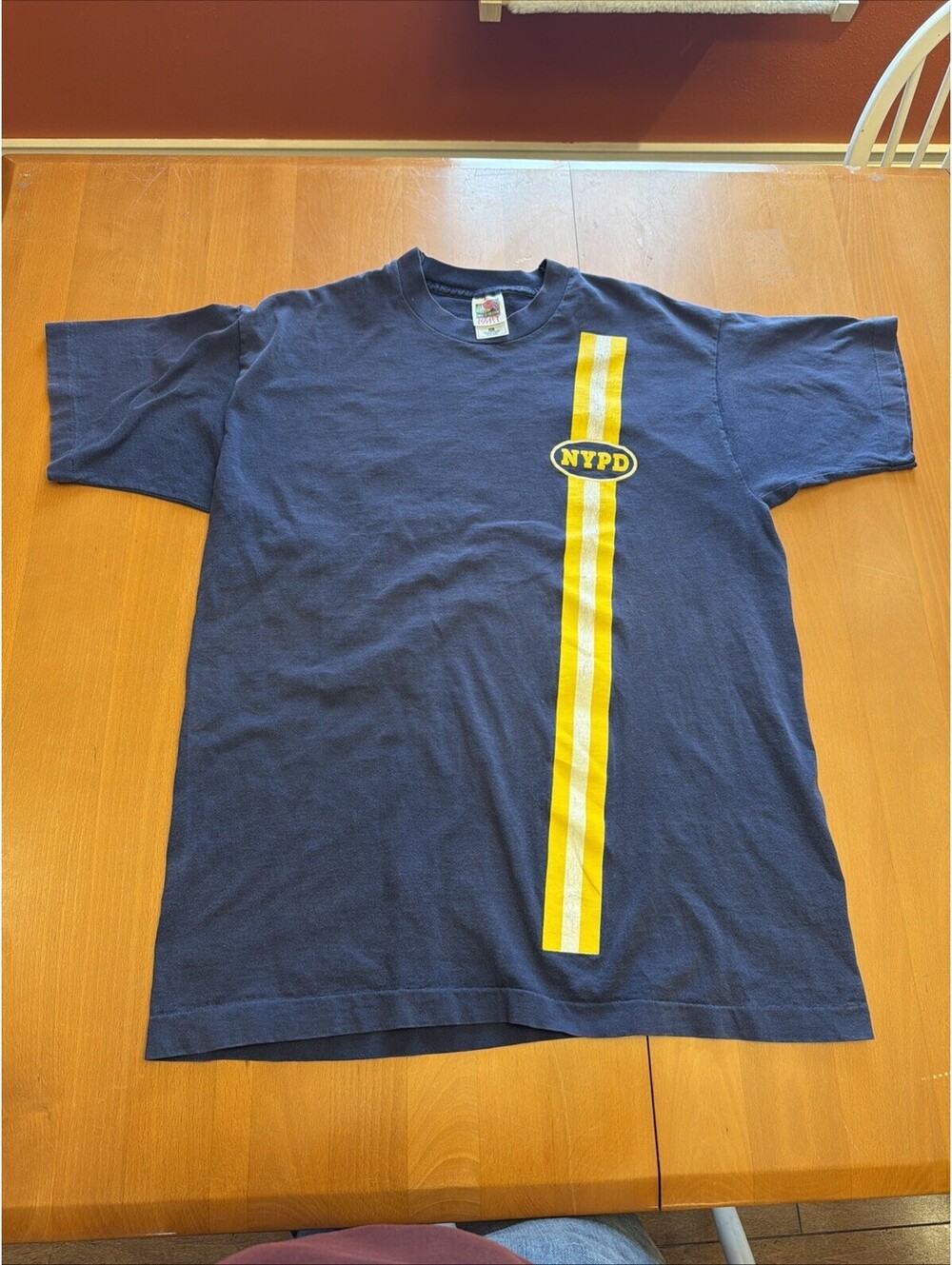 Single Stitch NYPD T-shirt Stripe Size XL